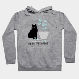 When the Black Cat needs vitamins Hoodie